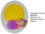 VIRTUENITY 10pc Sensory Silicone Mats. 5 Large (25cm) & 5 Small (14cm) | Colourful Stepping Stones for Autism, ADHD, Special Needs | Flexible, Washable, Portable Ideal for Schools & Home