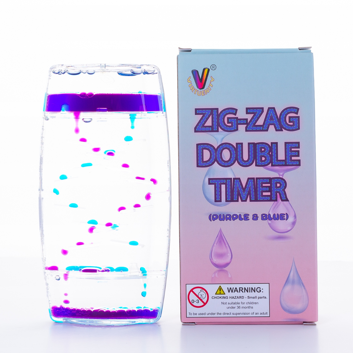 Dooble Timer Sensory Double Zig-Zag Timer, Purple & Blue – Virtuenity