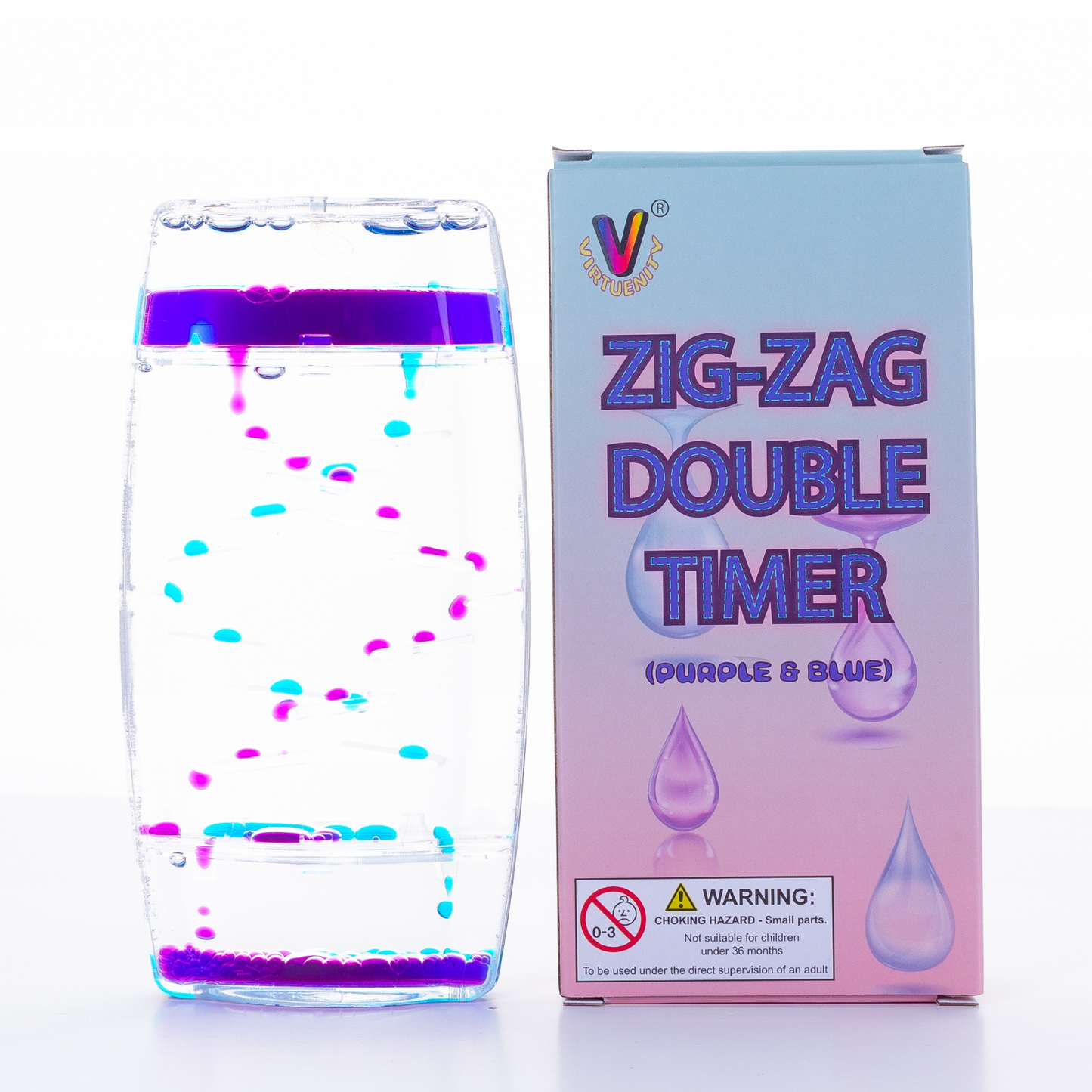 Sensory Double Zig-Zag Timer, Purple & Blue