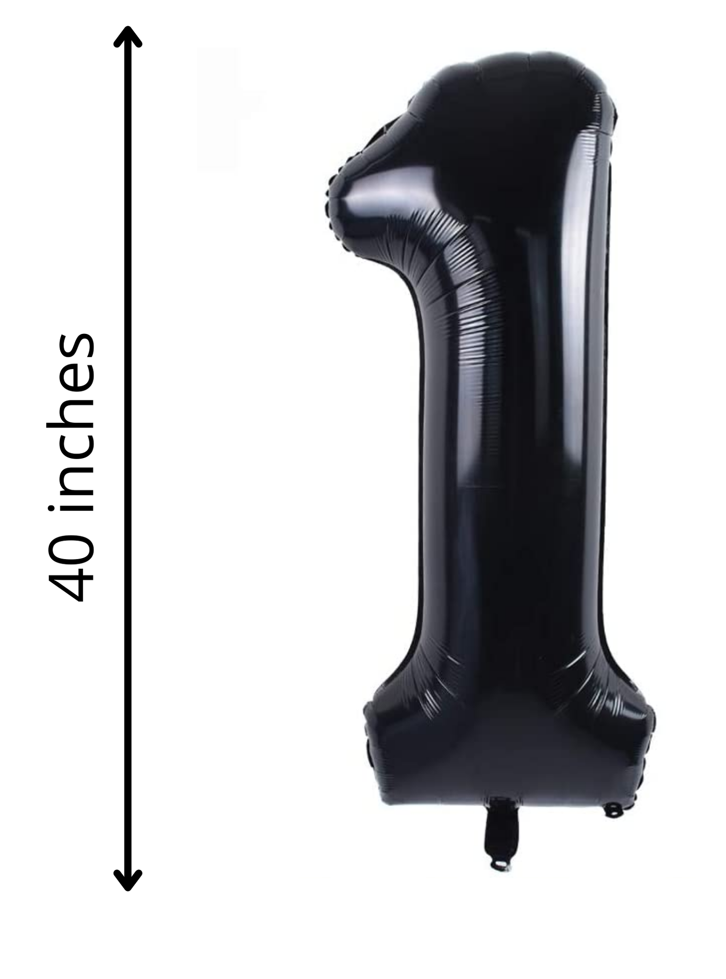 40 Inch Black Numbered 0-9 Balloons For Birthdays, Parties and Anniversaries. Large Foil Inflatable Balloons - Virtuenity
