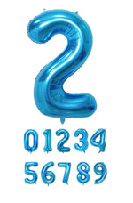 40 Inch Blue Numbered 0-9 Balloons For Birthdays, Parties and Anniversaries. Large Foil Inflatable Balloons - Virtuenity