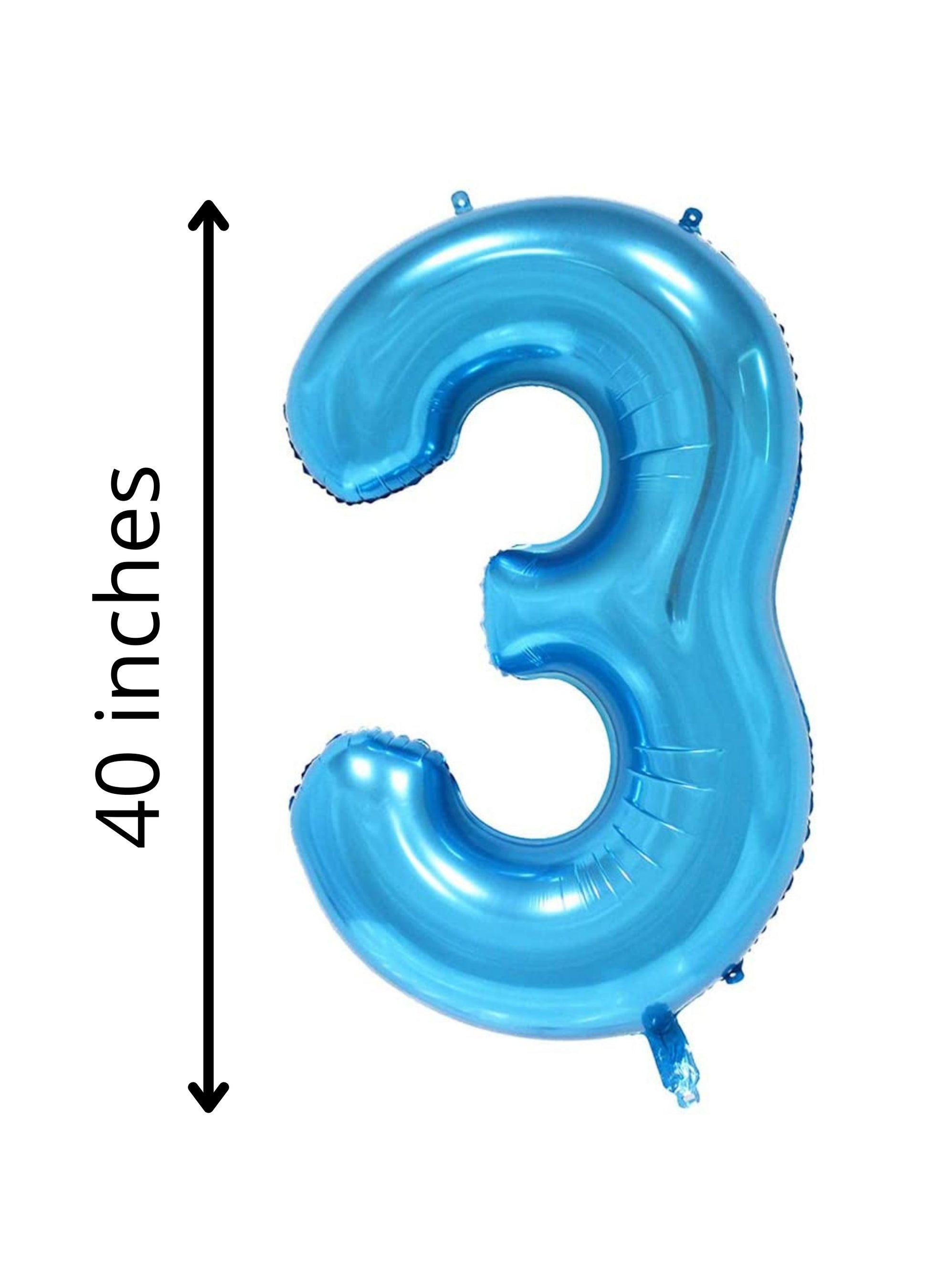40 Inch Blue Numbered 0-9 Balloons For Birthdays, Parties and Anniversaries. Large Foil Inflatable Balloons - Virtuenity