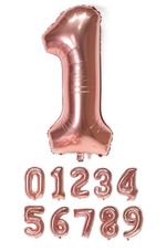 40 Inch Rose Gold Numbered 0-9 Balloons For Birthdays, Parties and Anniversaries. Large Foil Inflatable Balloons - Virtuenity