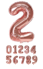 40 Inch Rose Gold Numbered 0-9 Balloons For Birthdays, Parties and Anniversaries. Large Foil Inflatable Balloons - Virtuenity