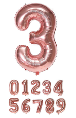 40 Inch Rose Gold Numbered 0-9 Balloons For Birthdays, Parties and Anniversaries. Large Foil Inflatable Balloons - Virtuenity