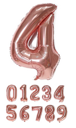 40 Inch Rose Gold Numbered 0-9 Balloons For Birthdays, Parties and Anniversaries. Large Foil Inflatable Balloons - Virtuenity