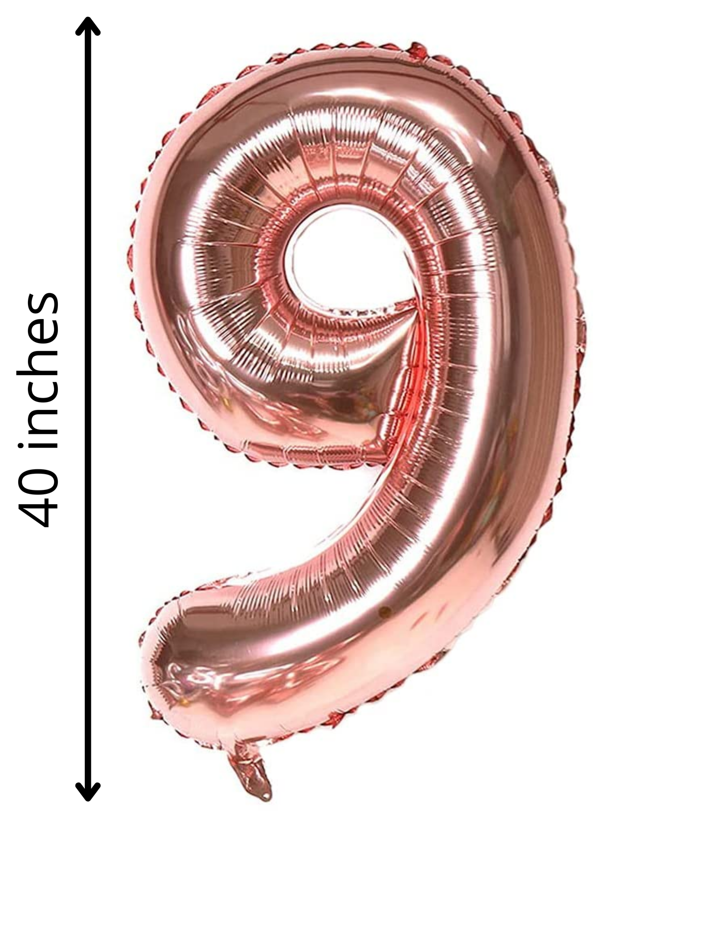 40 Inch Rose Gold Numbered 0-9 Balloons For Birthdays, Parties and Anniversaries. Large Foil Inflatable Balloons - Virtuenity