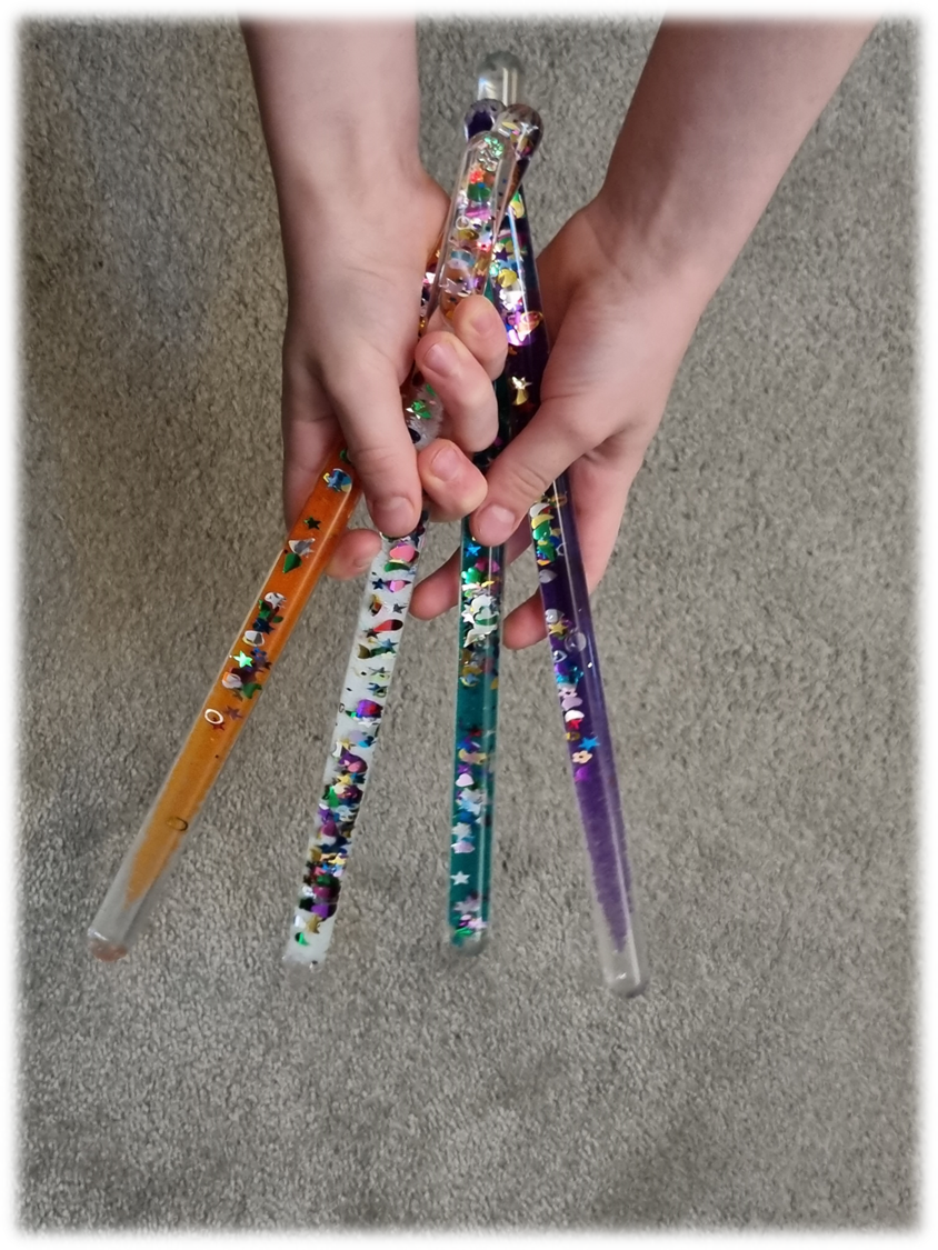 Liquid Motion Glitter Tube Wand Sensory Toy For Autism, ADHD, SPD, Sensory Needs, Stress Relief, Anxiety And Neurodiversity. Fidget Toy For Kids, Carers And Teachers. - Virtuenity