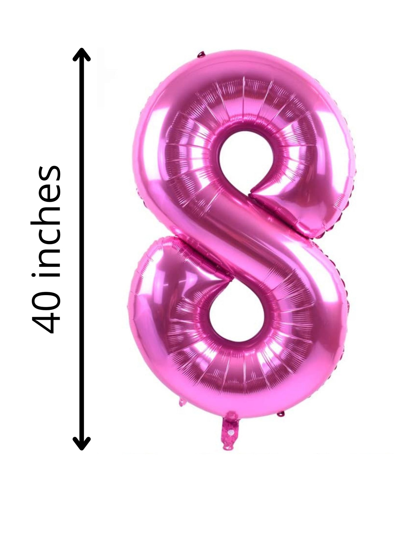 40 Inch Pink Numbered 0-9 Balloons For Birthdays, Parties and Anniversaries. Large Foil Inflatable Balloons - Virtuenity